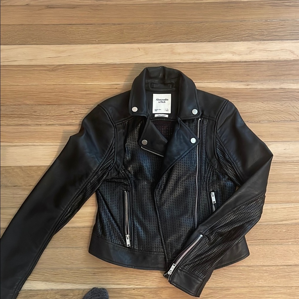 A&F Black Leather Jacket
